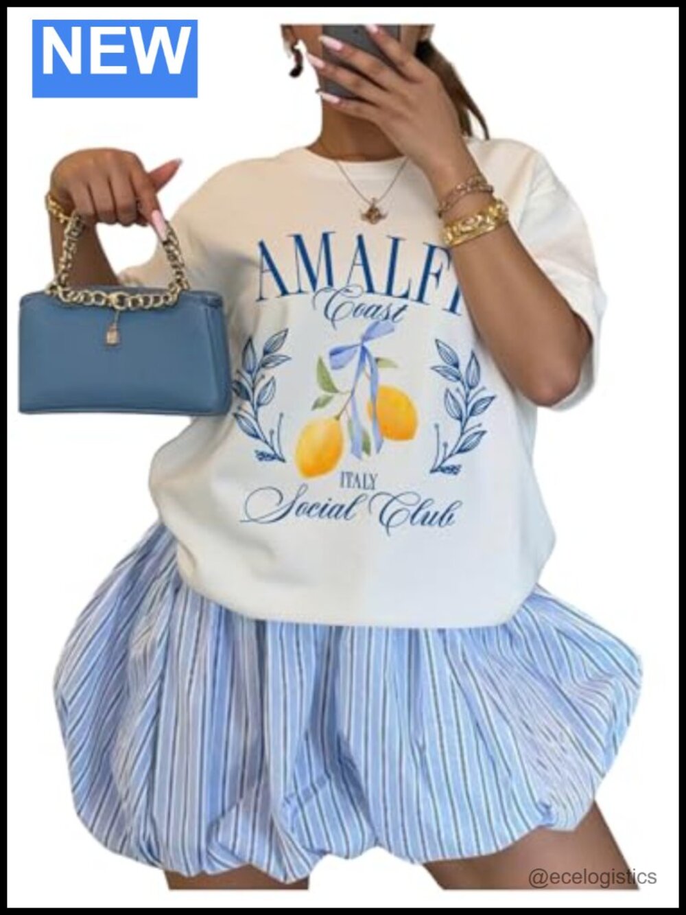2 Piece Skirt Set Graphic Tee Bubble Mini Skirt Vacation Outfit